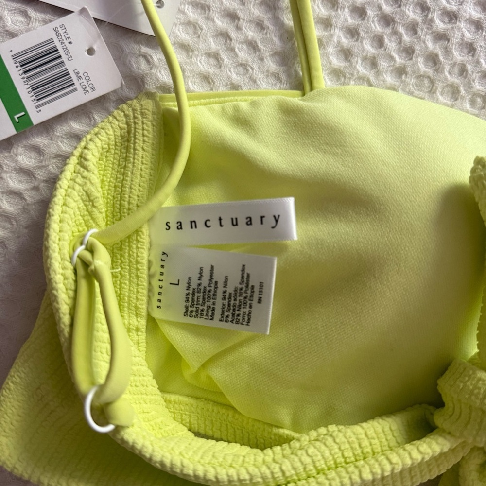 Sanctuary Neon Yellow Bikini Top - Picture 4 of 4